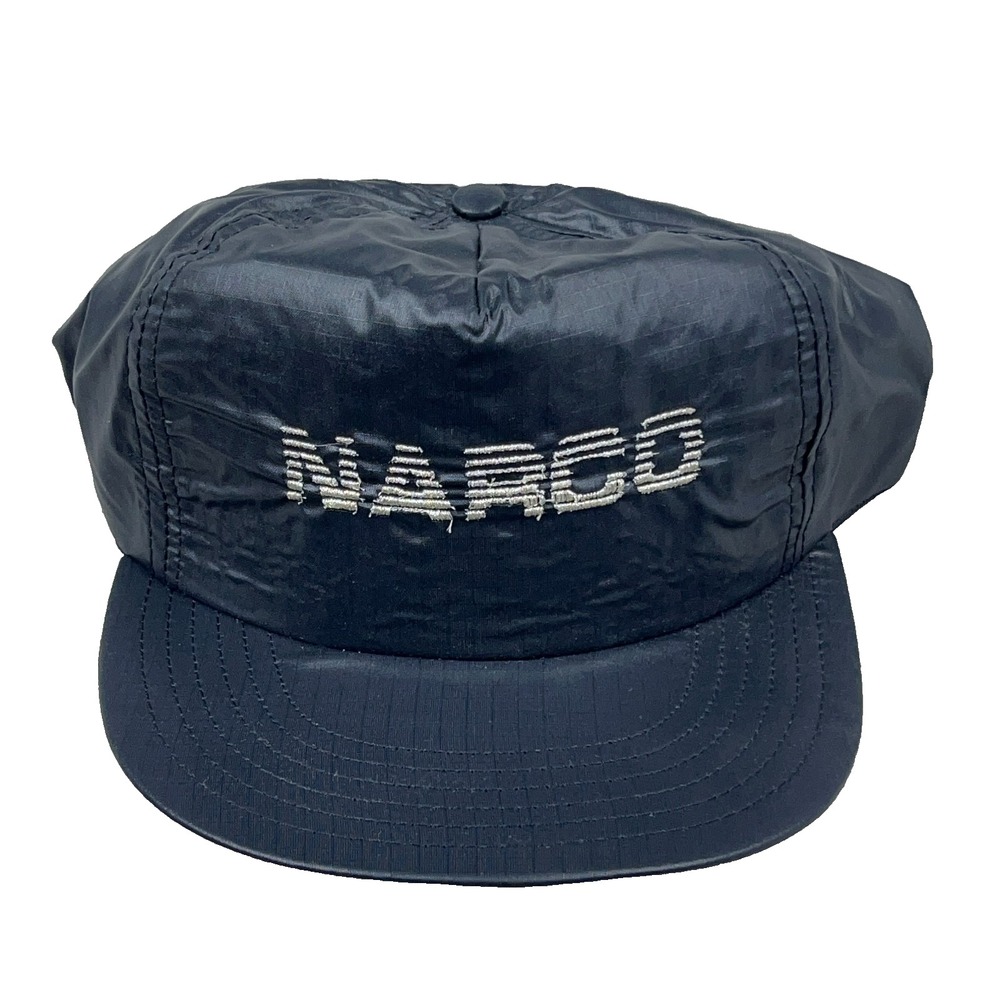 Vintage Narco Trucker Hat Made In USA 90s Nylon Coal Mine Mining Equipment Black